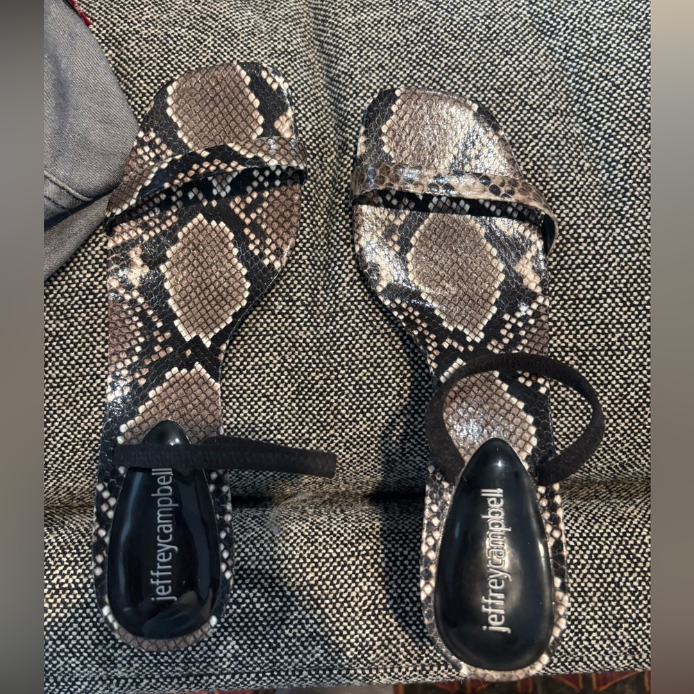 Jeffery Campbell snake print pumps NWOT